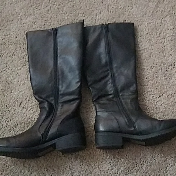 Tall Black Buckle Boots - Picture 3 of 3